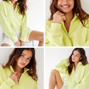 Aritzia quarter zip cropped